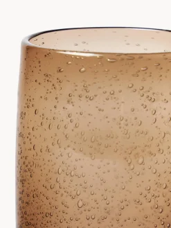 Sale Olsson & Jensen Verres à eau artisanaux avec bulles d'air Bari, 6 pièces Brun