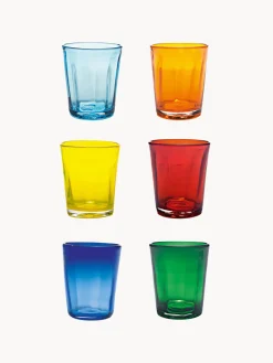 Outlet zafferano Verres à eau artisanaux Confezione, 6 élém.