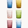 Hot zafferano Verres à eau artisanaux Confezione, 6 élém.