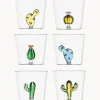 Clearance ICHENDORF Verres à eau artisanaux Desert Plants, 6 élém.