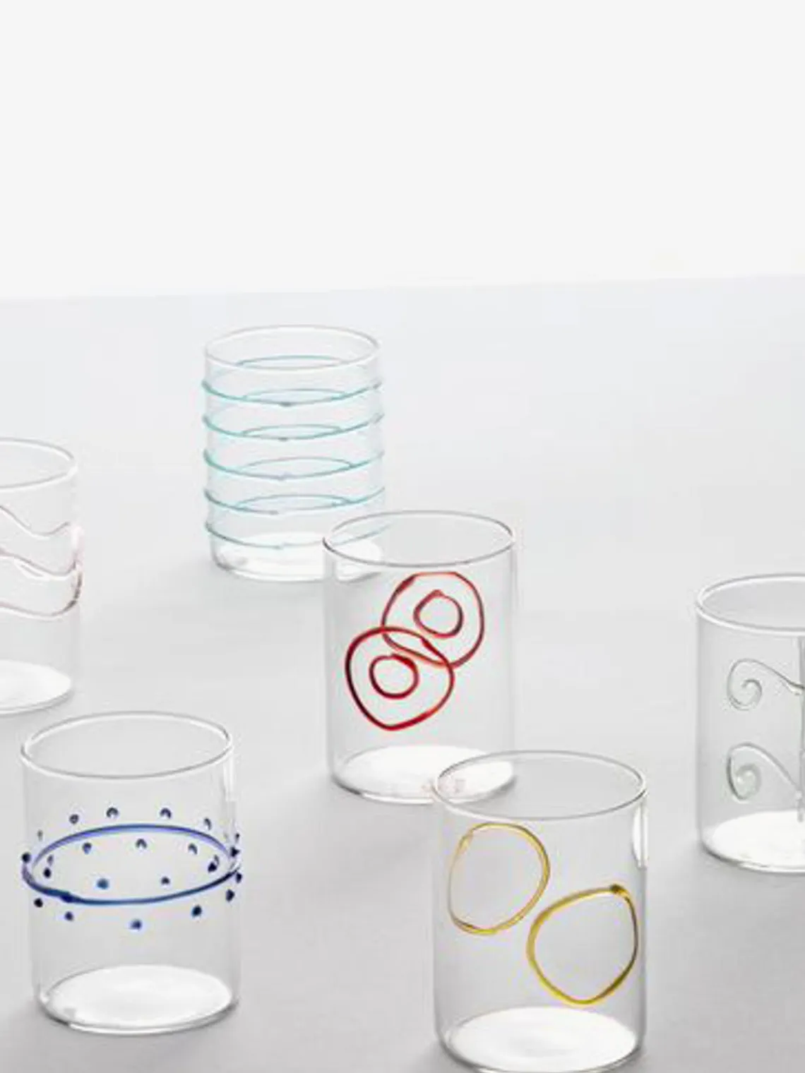Clearance ICHENDORF Verres à eau artisanaux Deco' Arlecchino, 6 élém.