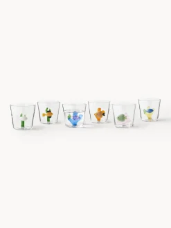 Clearance ICHENDORF Verres à eau artisanaux Marine Garden, 6 élém.