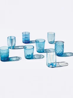 Hot zafferano Verres à eau artisanaux Melting, 6 élém.