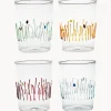 Hot zafferano Verres à eau artisanaux Quattro, 4 élém.