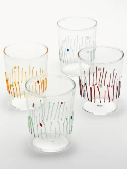 Hot zafferano Verres à eau artisanaux Quattro, 4 élém.