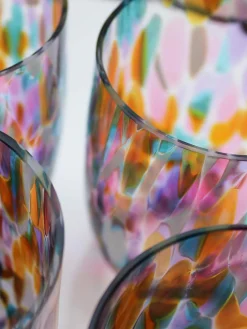 Clearance ANNA VON LIPA Verres à eau artisanaux Splash, 6 pièces