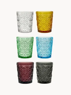 Online Villa D'Este Home Tivoli Verres à eau avec embossage décoratif Marrakech, 6 élém.