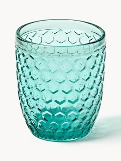 New Villa D'Este Home Tivoli Verres à eau avec embossage décoratif Geometrie, 6 élém.