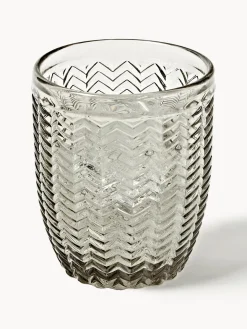 New Villa D'Este Home Tivoli Verres à eau avec embossage décoratif Geometrie, 6 élém.