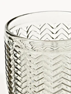 New Villa D'Este Home Tivoli Verres à eau avec embossage décoratif Geometrie, 6 élém.