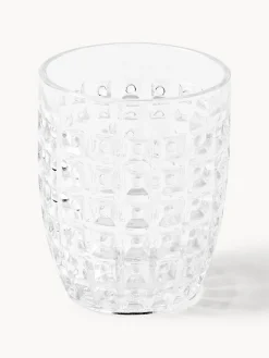 New Villa D'Este Home Tivoli Verres à eau avec embossage décoratif Geometrie, 6 élém.