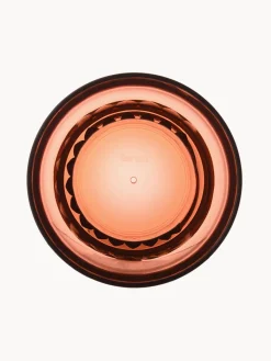 Hot Kartell Verres à eau avec surface texturée Trama, 4 pièces Rouge corail, transparent