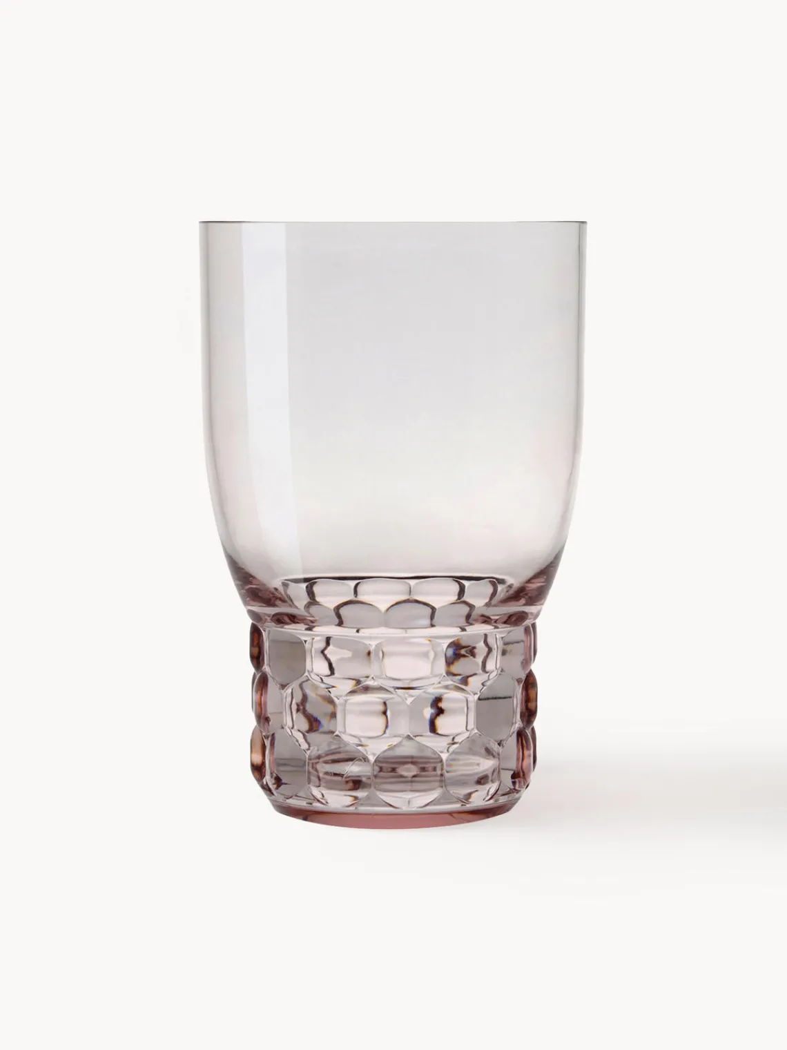 New Kartell Verres à eau avec surface texturée Jellies, 4 pièces Rose pâle