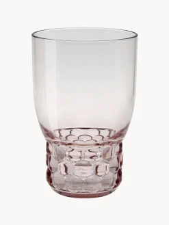 New Kartell Verres à eau avec surface texturée Jellies, 4 pièces Rose pâle