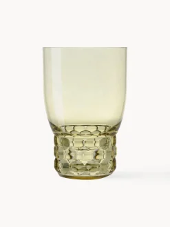 Outlet Kartell Verres à eau avec surface texturée Jellies, 4 pièces Vert clair