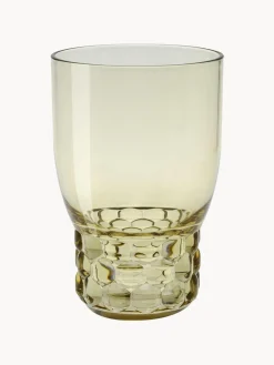 Outlet Kartell Verres à eau avec surface texturée Jellies, 4 pièces Vert clair