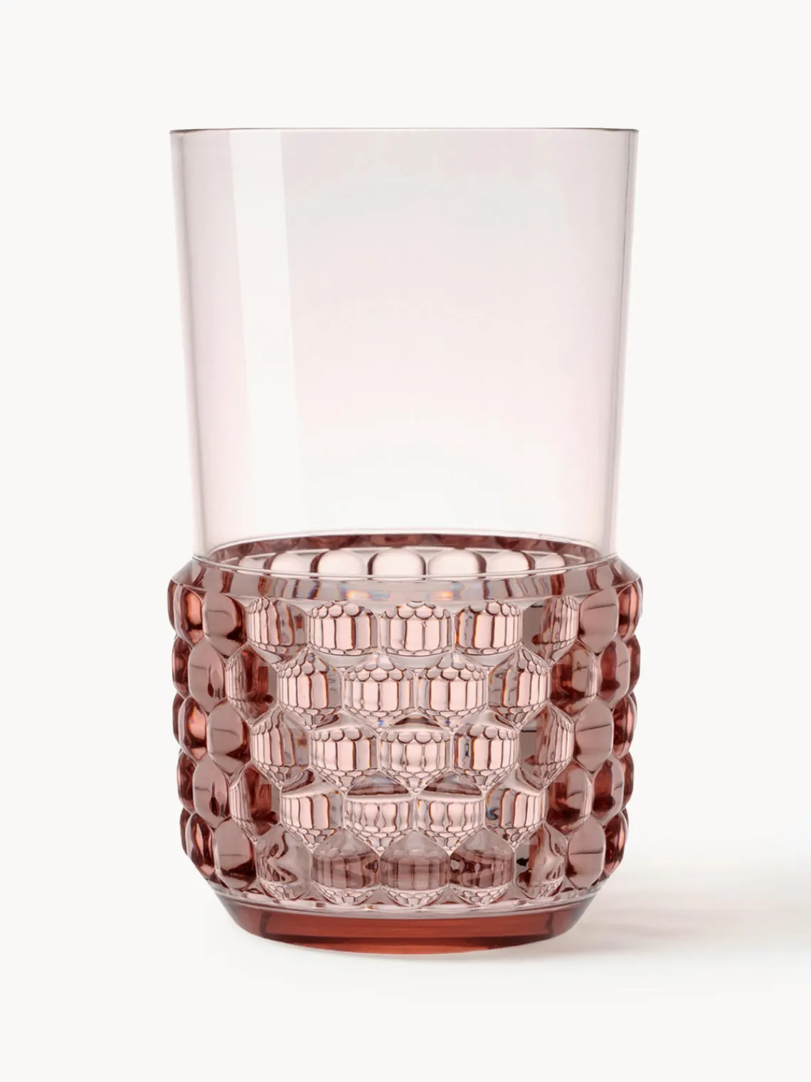 Discount Kartell Verres à eau avec surface texturée Jellies, 4 pièces Rose pâle