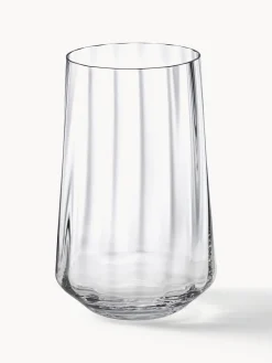 Clearance GEORG JENSEN Verres à eau en cristal strié Bernadotte, 6 pièces