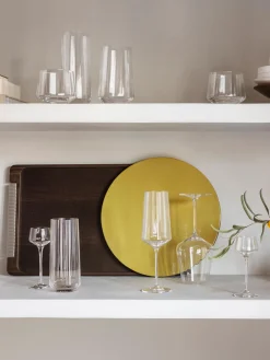 Clearance GEORG JENSEN Verres à eau en cristal strié Bernadotte, 6 pièces