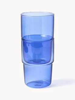 Outlet Lyngby Verres à eau en verre borosilicate Torino, 2 pièces Bleu, transparent