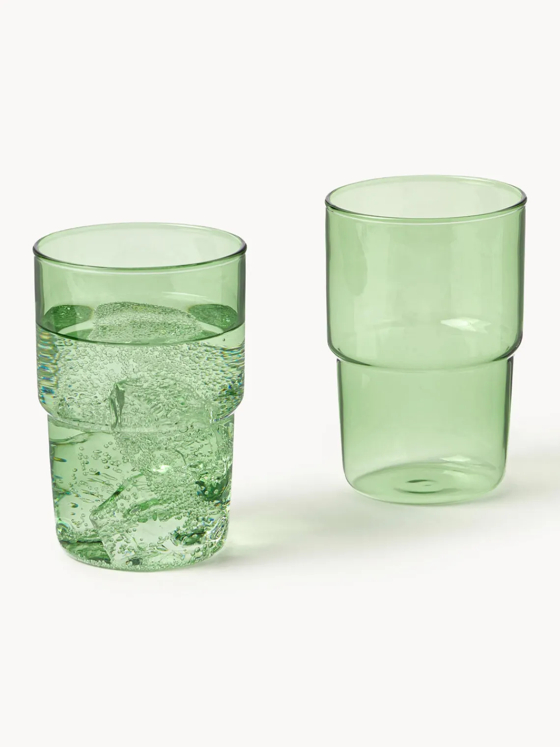 Fashion Lyngby Verres à eau en verre borosilicate Torino, 2 pièces Vert, transparent,