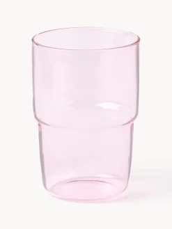 Best Lyngby Verres à eau en verre borosilicate Torino, 2 pièces Rose, transparent