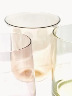 New Bitossi Home Verres à eau en verre soufflé bouche Desigual, 6 élém. Multicolore, transparent