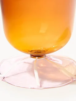 Online &k Amsterdam Verres à eau faits main en verre borosilicaté Eve, 2 pièces Orange, rose pâle transparent