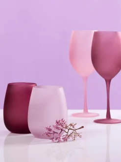 Discount Villa D'Este Home Tivoli Verres à eau Happy Hour, 6 élém. Tons roses et lilas, mat