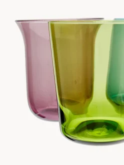 Hot Bitossi Home Verres à eau soufflés bouche Diseguale, 6 élém. Multicolore, transparent