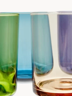Hot Bitossi Home Verres à eau soufflés bouche Diseguale, 6 élém. Multicolore, transparent