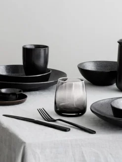 New Broste Copenhagen Verres à eau soufflés bouche Smoke, 2 pièces