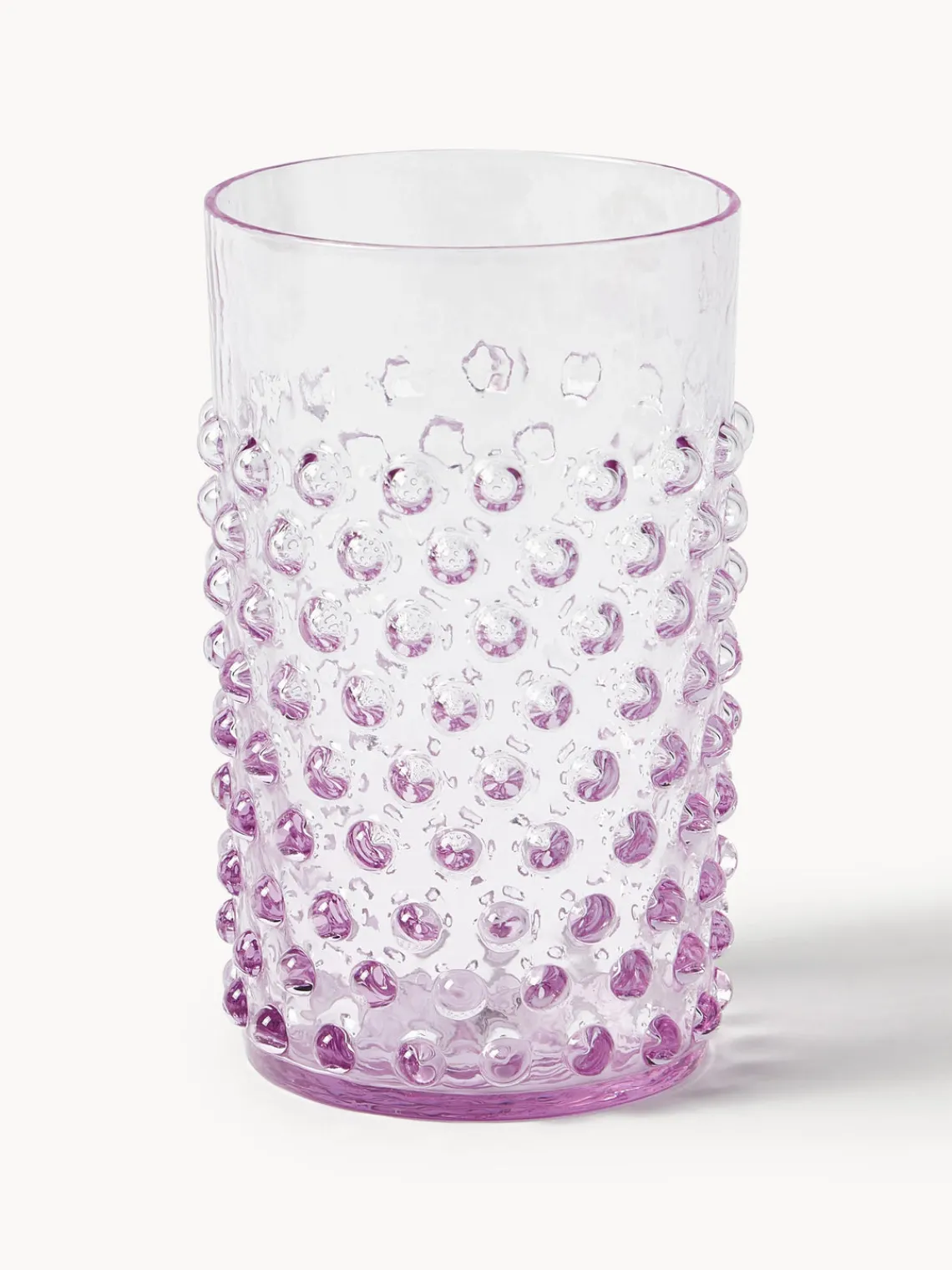 Online ANNA VON LIPA Verres à eau soufflés bouche Hobnail, 6 pièces Lilas, transparent