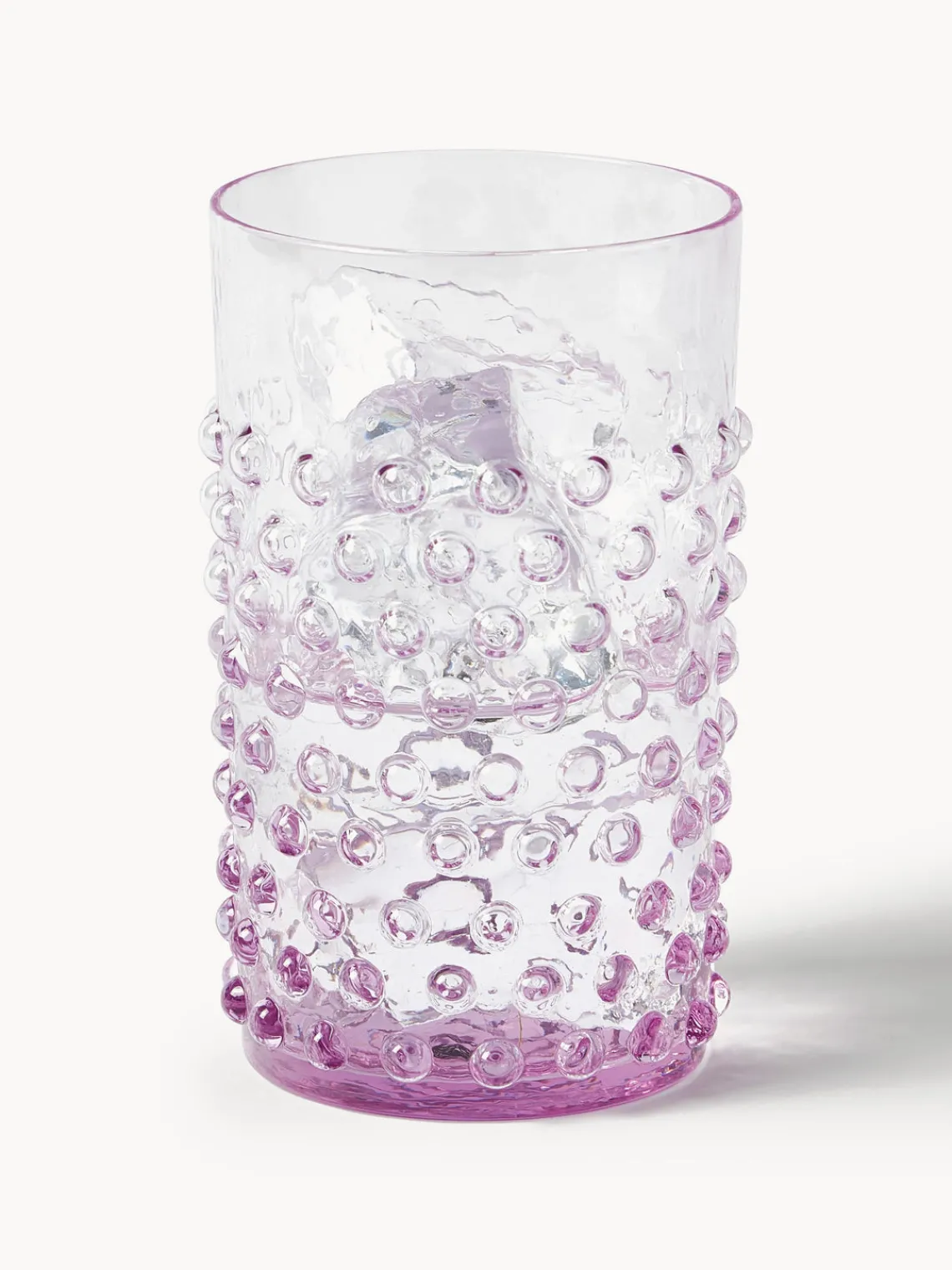 Online ANNA VON LIPA Verres à eau soufflés bouche Hobnail, 6 pièces Lilas, transparent