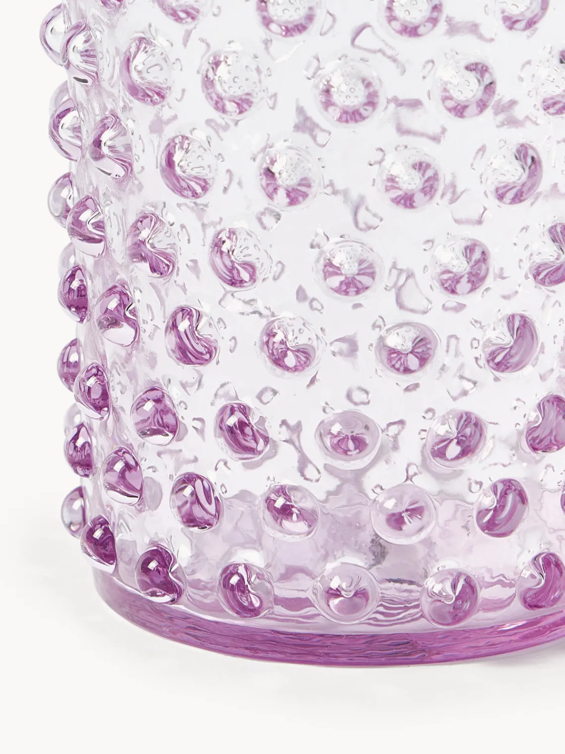 Online ANNA VON LIPA Verres à eau soufflés bouche Hobnail, 6 pièces Lilas, transparent