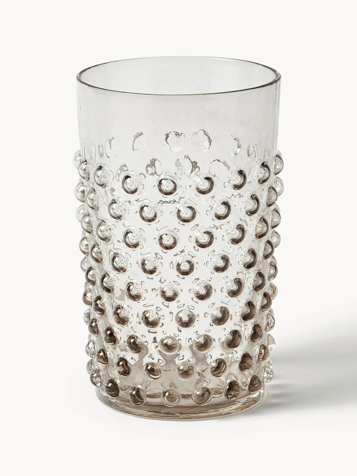Hot ANNA VON LIPA Verres à eau soufflés bouche Hobnail, 6 pièces Grège, transparent