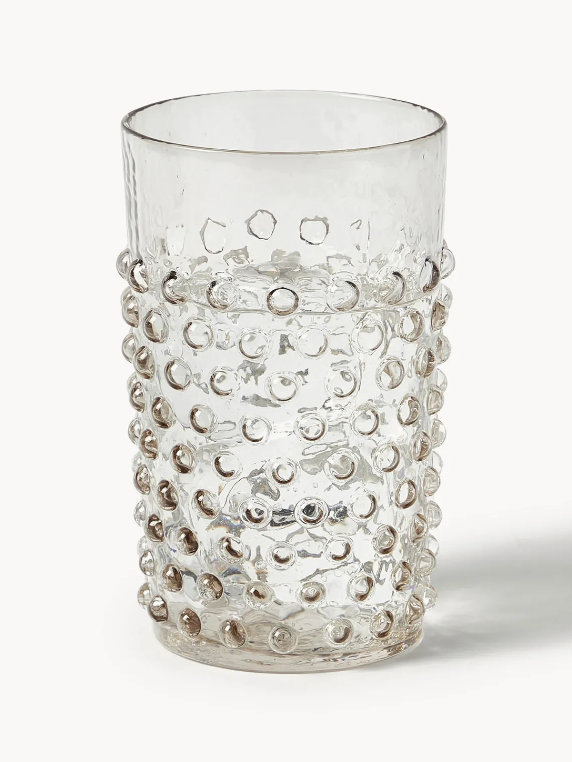 Hot ANNA VON LIPA Verres à eau soufflés bouche Hobnail, 6 pièces Grège, transparent
