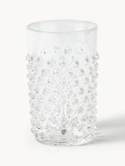 Clearance ANNA VON LIPA Verres à eau soufflés bouche Hobnail, 6 pièces Transparent