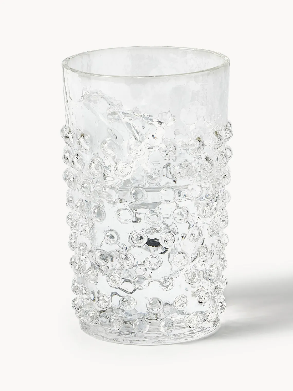 Clearance ANNA VON LIPA Verres à eau soufflés bouche Hobnail, 6 pièces Transparent