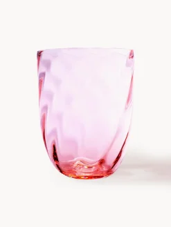 Sale ANNA VON LIPA Verres à eau soufflés bouche Swirl, 6 pièces Rose
