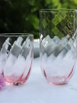 Sale ANNA VON LIPA Verres à eau soufflés bouche Swirl, 6 pièces Rose