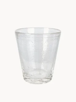 Online Villa D'Este Home Tivoli Verres à eau soufflés bouche avec bulles d'air Cancun, 6 élém. Tons turquoise et verts, transparent