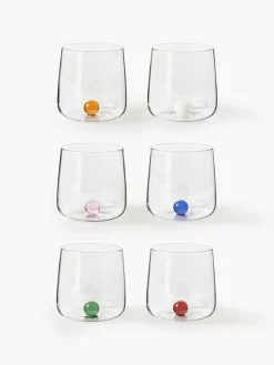 Discount zafferano Verres à eau soufflés bouche Bilia, 6 élém.