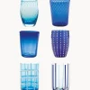 Clearance zafferano Verres à eau soufflés bouche Melting, 6 élém.