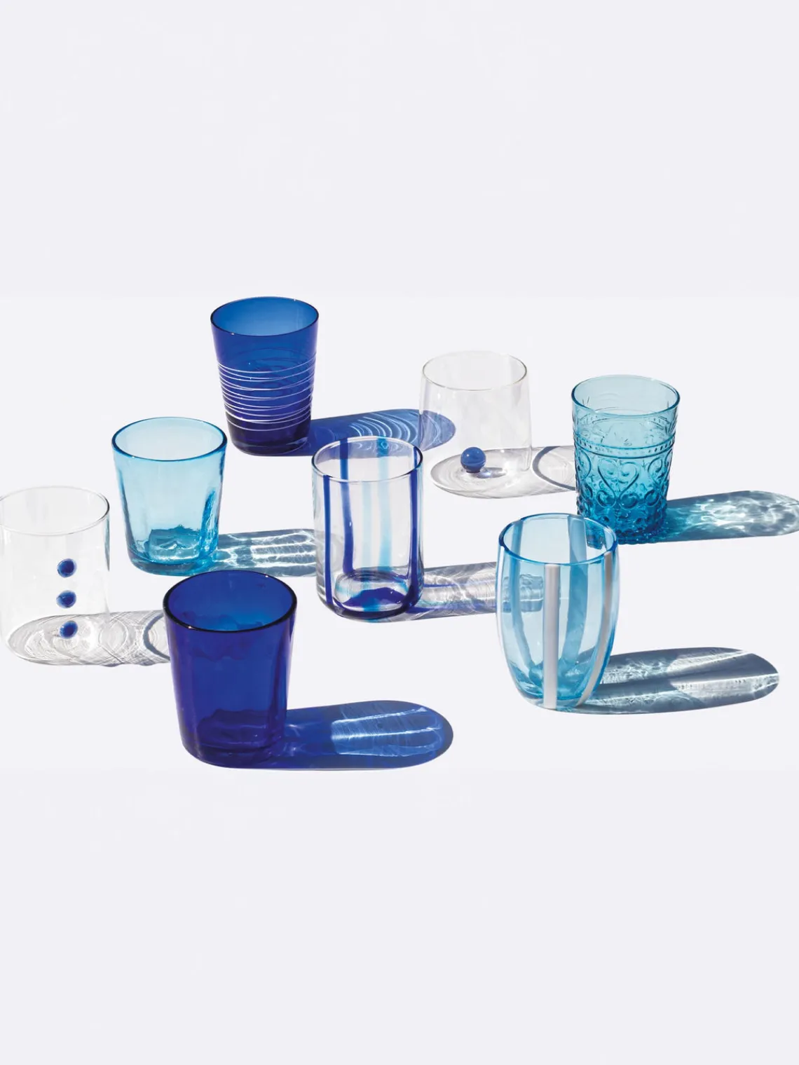 Clearance zafferano Verres à eau soufflés bouche Melting, 6 élém.