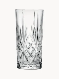 Fashion RCR Verres à long drink en cristal avec embossage décoratif Bichiera, 4 élém.