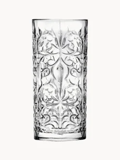 Fashion RCR Verres à long drink en cristal avec embossage décoratif Bichiera, 4 élém.