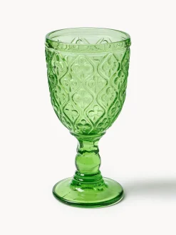 New Villa D'Este Home Tivoli Verres à vin avec embossage décoratif Marrakech, 6 élém.