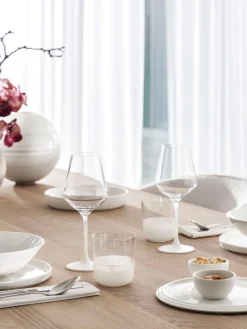 Sale Villeroy & Boch Verres à vin blanc en cristal Manufacture Rock, 4 pièces Transparent, blanc