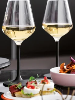 Best Villeroy & Boch Verres à vin blanc en cristal Manufacture Rock, 4 pièces Transparent, noir